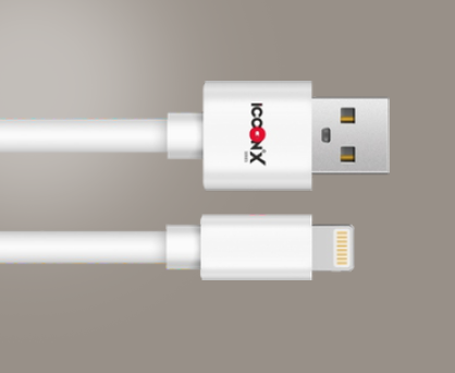 DATA CABLE 1M WHITE IDC02 I-PHONE 20W