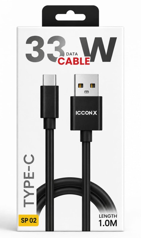 DATA CABLE 1M WHITE SP-02 C-TYPE 33W